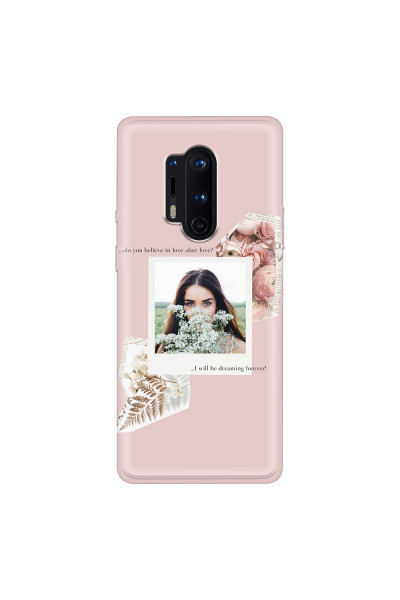 ONEPLUS - OnePlus 8 Pro - Soft Clear Case - Vintage Pink Collage Phone Case