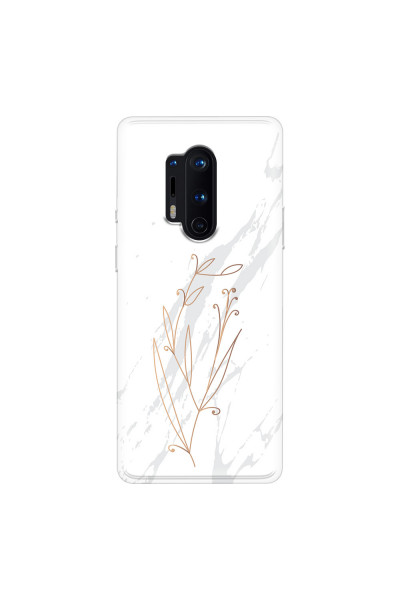 ONEPLUS - OnePlus 8 Pro - Soft Clear Case - White Marble Flowers