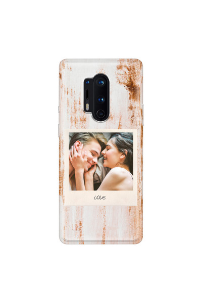 ONEPLUS - OnePlus 8 Pro - Soft Clear Case - Wooden Polaroid