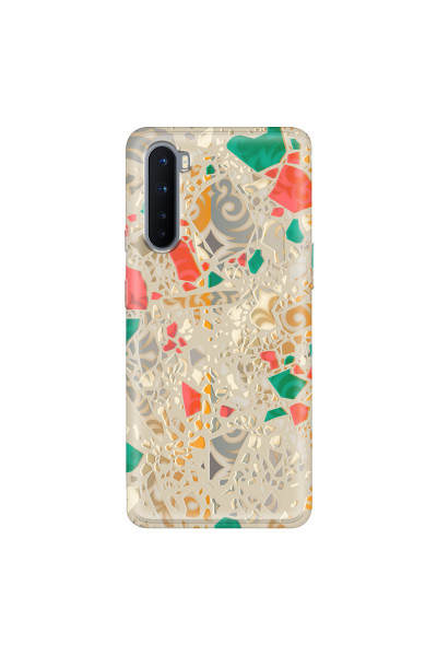 ONEPLUS - OnePlus Nord - Soft Clear Case - Terrazzo Design Gold