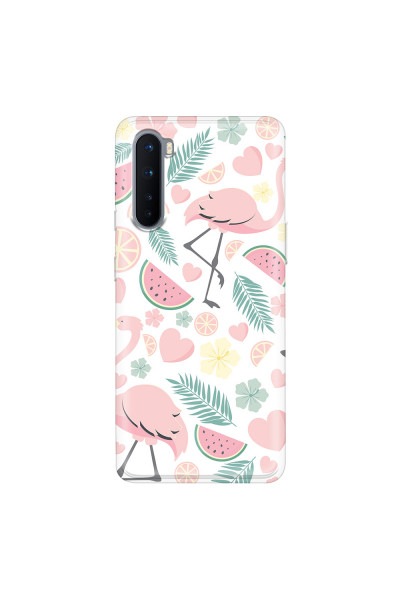 ONEPLUS - OnePlus Nord - Soft Clear Case - Tropical Flamingo III
