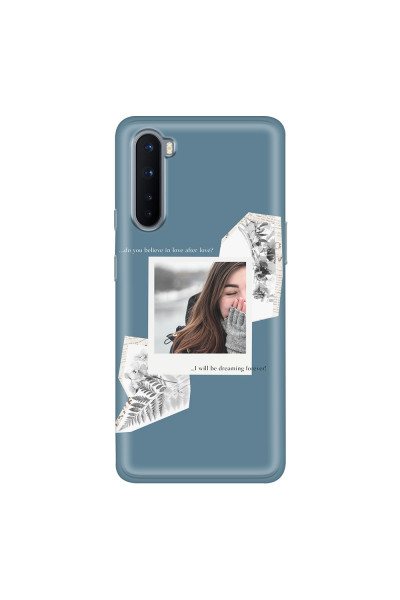 ONEPLUS - OnePlus Nord - Soft Clear Case - Vintage Blue Collage Phone Case