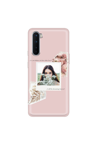 ONEPLUS - OnePlus Nord - Soft Clear Case - Vintage Pink Collage Phone Case