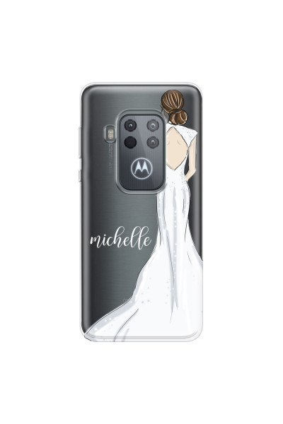 MOTOROLA by LENOVO - Moto One Zoom - Soft Clear Case - Bride To Be Brunette