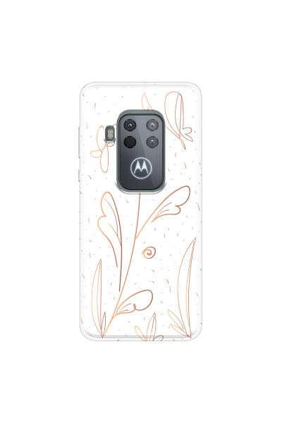 MOTOROLA by LENOVO - Moto One Zoom - Soft Clear Case - Flowers In Style