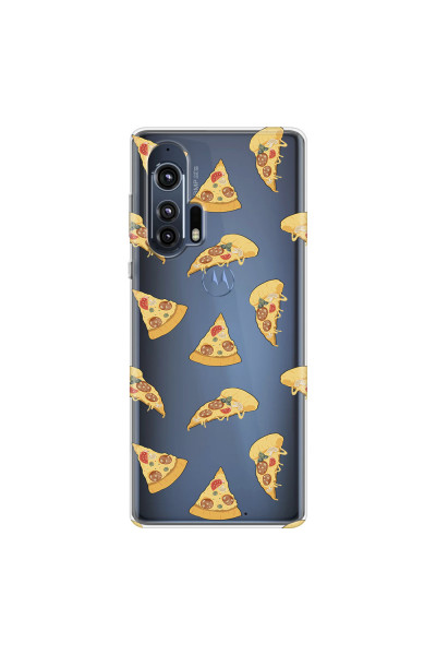 MOTOROLA by LENOVO - Moto Edge Plus - Soft Clear Case - Pizza Phone Case