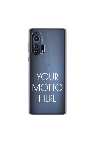 MOTOROLA by LENOVO - Moto Edge Plus - Soft Clear Case - Your Motto Here