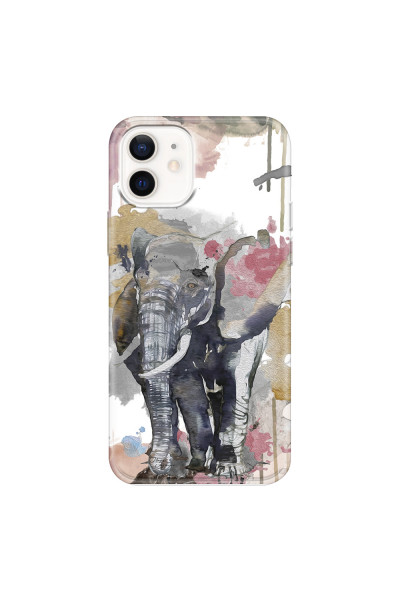 APPLE - iPhone 12 - Soft Clear Case - Elephant