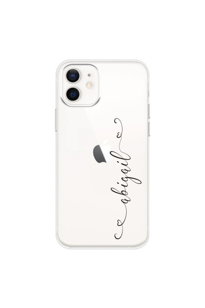 APPLE - iPhone 12 - Soft Clear Case - Little Hearts Handwritten Black