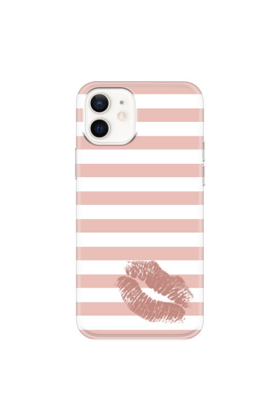 APPLE - iPhone 12 - Soft Clear Case - Pink Lipstick