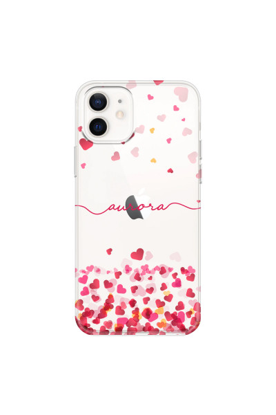 APPLE - iPhone 12 - Soft Clear Case - Scattered Hearts