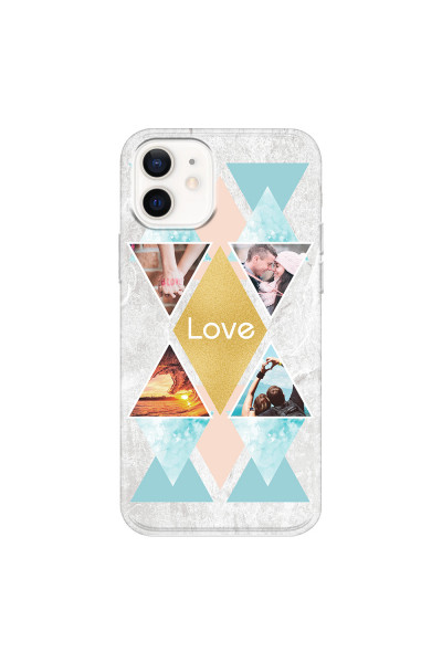 APPLE - iPhone 12 - Soft Clear Case - Triangle Love Photo