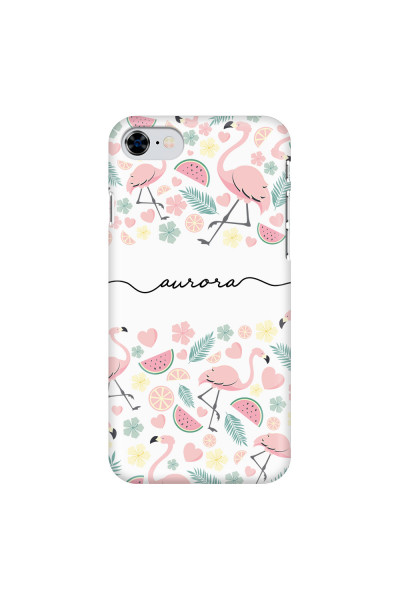 APPLE - iPhone SE 2020 - 3D Snap Case - Clear Flamingo Handwritten Dark