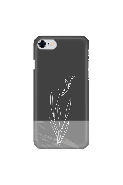 APPLE - iPhone SE 2020 - 3D Snap Case - Dark Grey Marble Flower