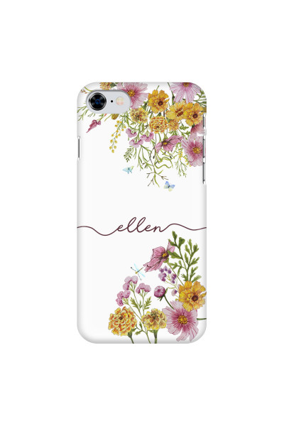 APPLE - iPhone SE 2020 - 3D Snap Case - Meadow Garden with Monogram Red