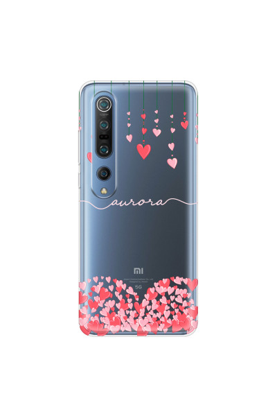 XIAOMI - Mi 10 Pro - Soft Clear Case - Love Hearts Strings Pink
