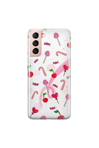 SAMSUNG - Galaxy S21 - Soft Clear Case - Candy White