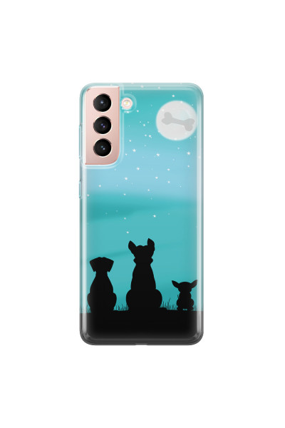 SAMSUNG - Galaxy S21 - Soft Clear Case - Dog's Desire Blue Sky