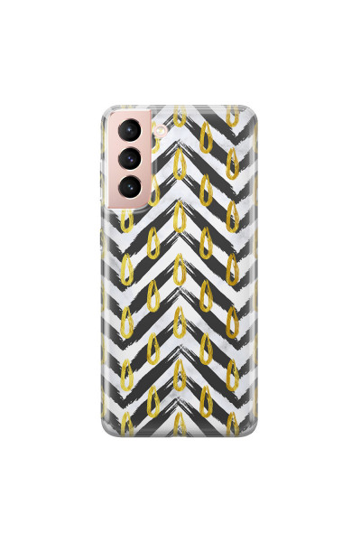 SAMSUNG - Galaxy S21 - Soft Clear Case - Exotic Waves