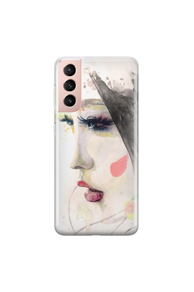 SAMSUNG - Galaxy S21 - Soft Clear Case - Face of a Beauty
