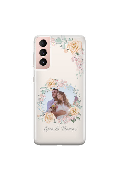 SAMSUNG - Galaxy S21 - Soft Clear Case - Frame Of Roses