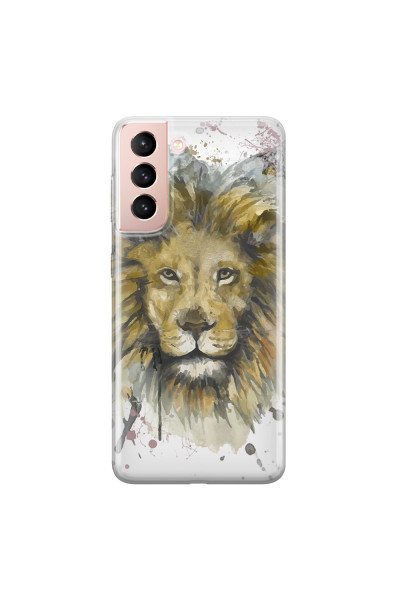 SAMSUNG - Galaxy S21 - Soft Clear Case - Lion