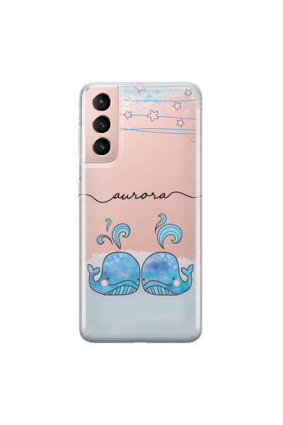 SAMSUNG - Galaxy S21 - Soft Clear Case - Little Whales
