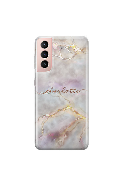 SAMSUNG - Galaxy S21 - Soft Clear Case - Marble Rootage