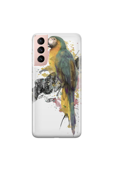 SAMSUNG - Galaxy S21 - Soft Clear Case - Parrot