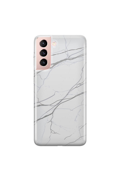 SAMSUNG - Galaxy S21 - Soft Clear Case - Pure Marble Collection V.