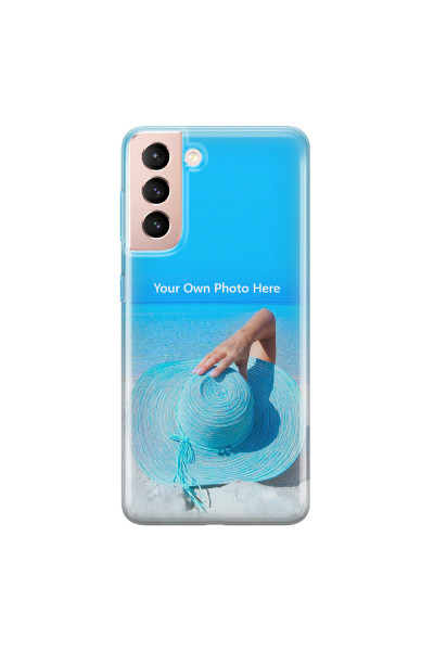 SAMSUNG - Galaxy S21 - Soft Clear Case - Single Photo Case