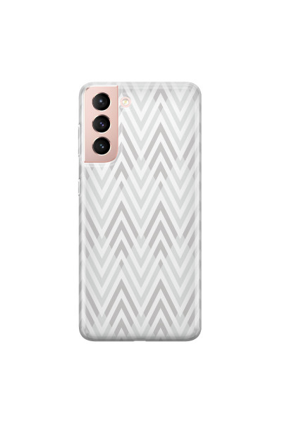 SAMSUNG - Galaxy S21 - Soft Clear Case - Zig Zag Patterns