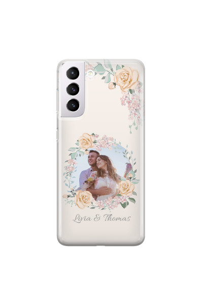 SAMSUNG - Galaxy S21 Plus - Soft Clear Case - Frame Of Roses