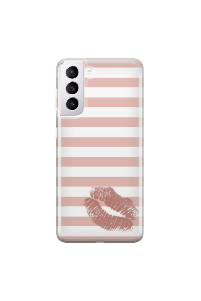 SAMSUNG - Galaxy S21 Plus - Soft Clear Case - Pink Lipstick