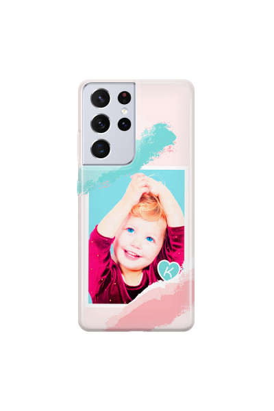 SAMSUNG - Galaxy S21 Ultra - Soft Clear Case - Kids Initial Photo