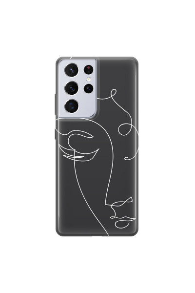 SAMSUNG - Galaxy S21 Ultra - Soft Clear Case - Light Portrait in Picasso Style
