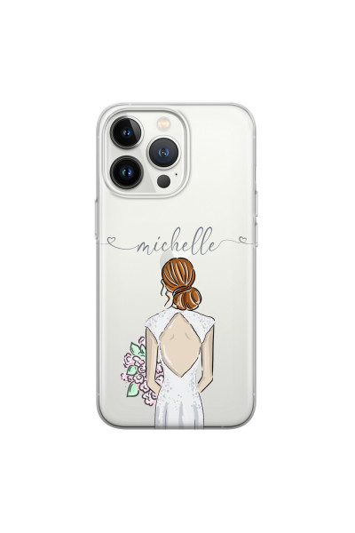 APPLE - iPhone 13 Pro Max - Soft Clear Case - Bride To Be Redhead II. Dark