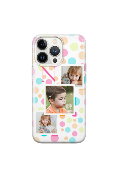 APPLE - iPhone 13 Pro Max - Soft Clear Case - Cute Dots Initial