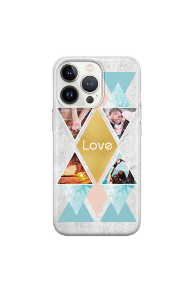 APPLE - iPhone 13 Pro Max - Soft Clear Case - Triangle Love Photo