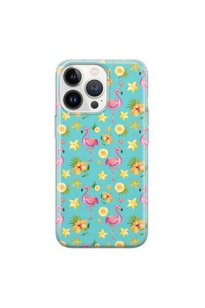 APPLE - iPhone 13 Pro Max - Soft Clear Case - Tropical Flamingo I