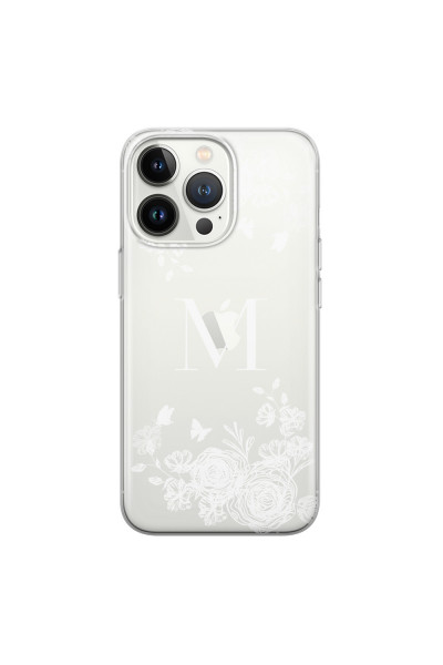 APPLE - iPhone 13 Pro Max - Soft Clear Case - White Lace Monogram