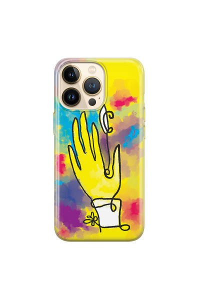 APPLE - iPhone 13 Pro - Soft Clear Case - Abstract Hand Paint