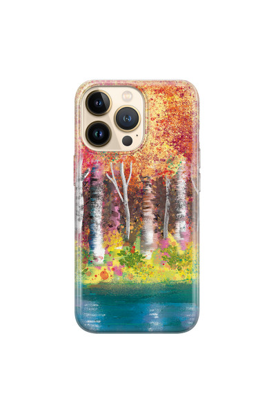 APPLE - iPhone 13 Pro - Soft Clear Case - Calm Birch Trees