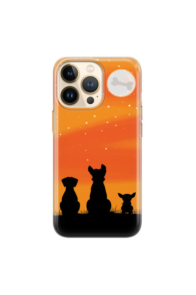 APPLE - iPhone 13 Pro - Soft Clear Case - Dog's Desire Orange Sky