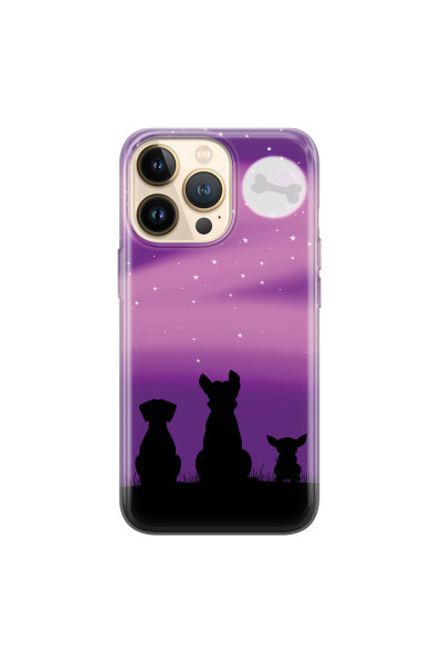 APPLE - iPhone 13 Pro - Soft Clear Case - Dog's Desire Violet Sky