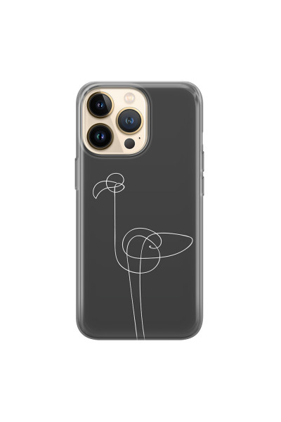 APPLE - iPhone 13 Pro - Soft Clear Case - Flamingo Drawing