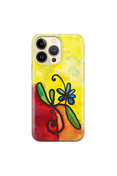 APPLE - iPhone 13 Pro - Soft Clear Case - Flower in Picasso Style