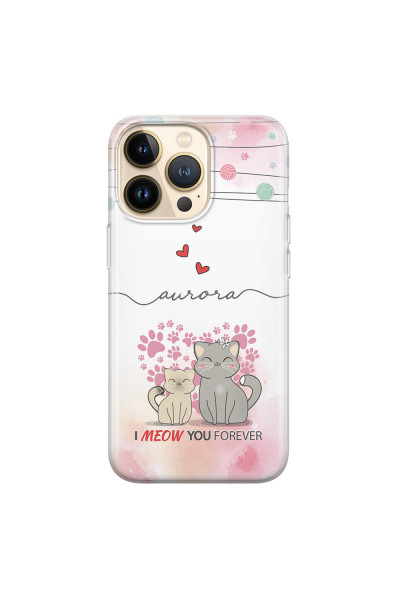 APPLE - iPhone 13 Pro - Soft Clear Case - I Meow You Forever