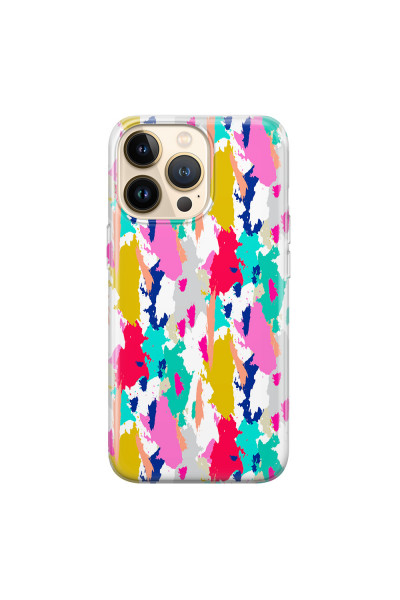 APPLE - iPhone 13 Pro - Soft Clear Case - Paint Strokes