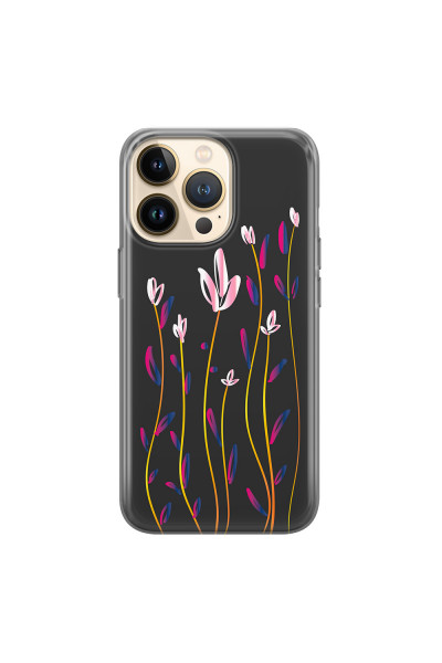 APPLE - iPhone 13 Pro - Soft Clear Case - Pink Tulips
